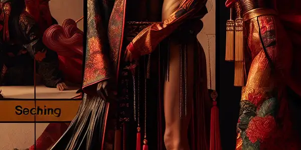 A vibrant scene depicting characters in a Japanese AV film, showcasing themes of dominance, submission, and emotional tension.